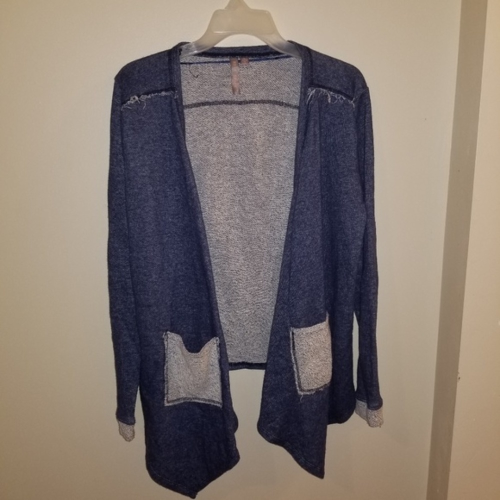 Brina and Em Size Medium Distressed Cardigan